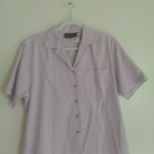 Patagonia Button Short Sleeved Blouse in Lilac